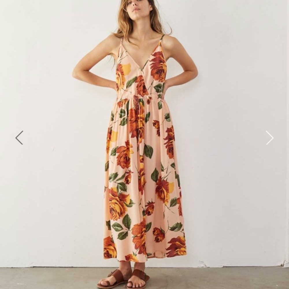 Christy dawn peach floral dress